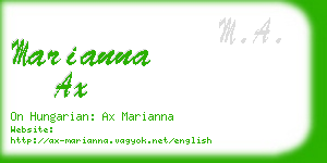 marianna ax business card